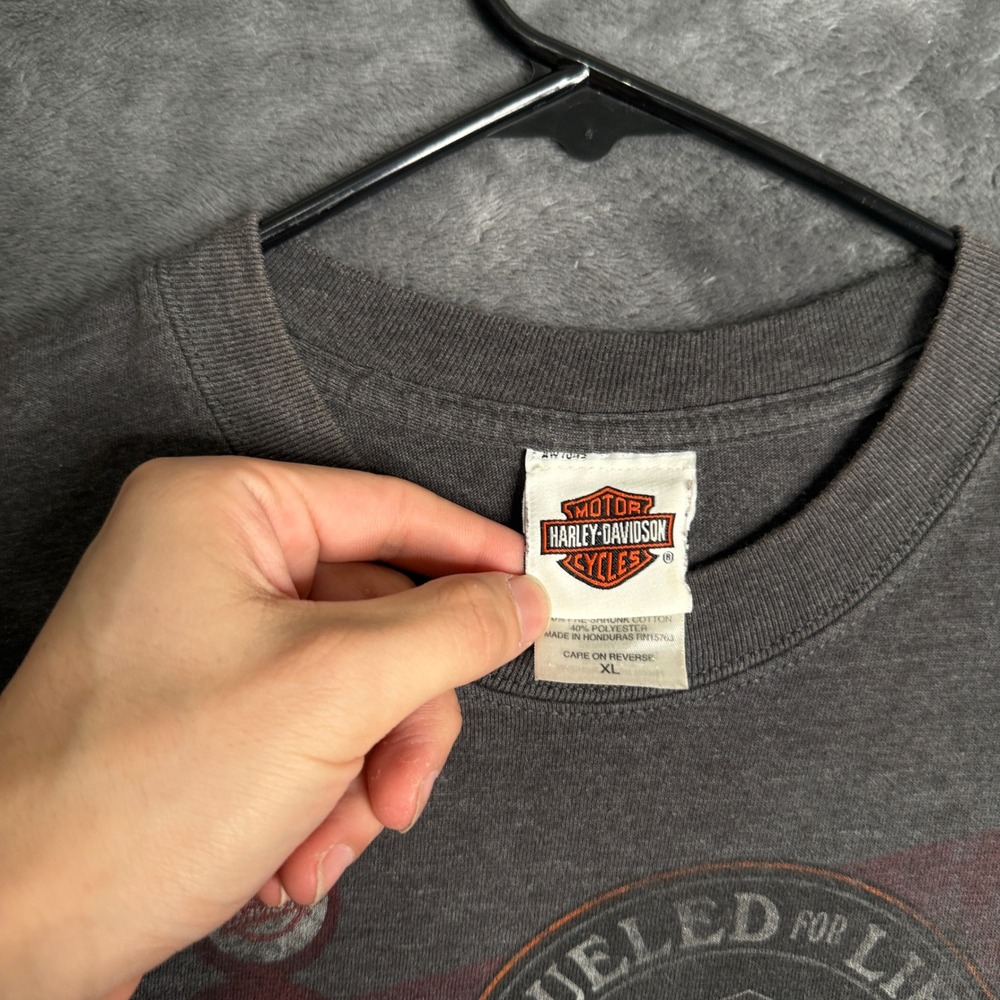 Harley Davidson Graphic T-Shirt Mens XL Grey Thunderbird Albuquerque NM Biker - Picture 3 of 8